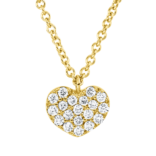 Collier 18 kt GG, mit Öse, 19 Brill. 0,09 ct, TW-si