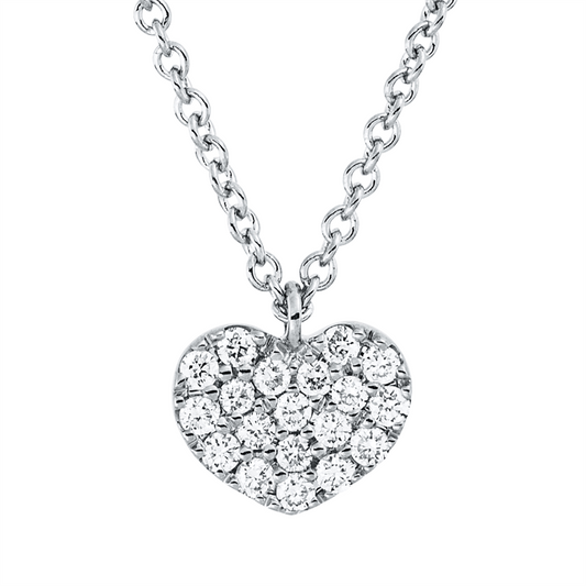 Collier 18 kt WG, mit Öse, 19 Brill. 0,09 ct, TW-si