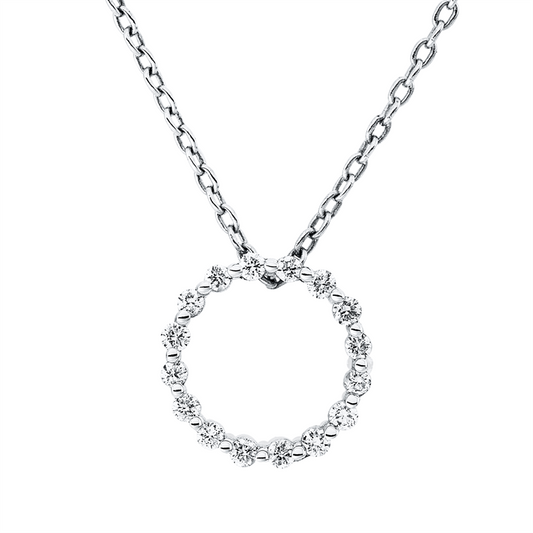 Collier 18 kt WG, 16 Brill. 0,17 ct, F/TW-si