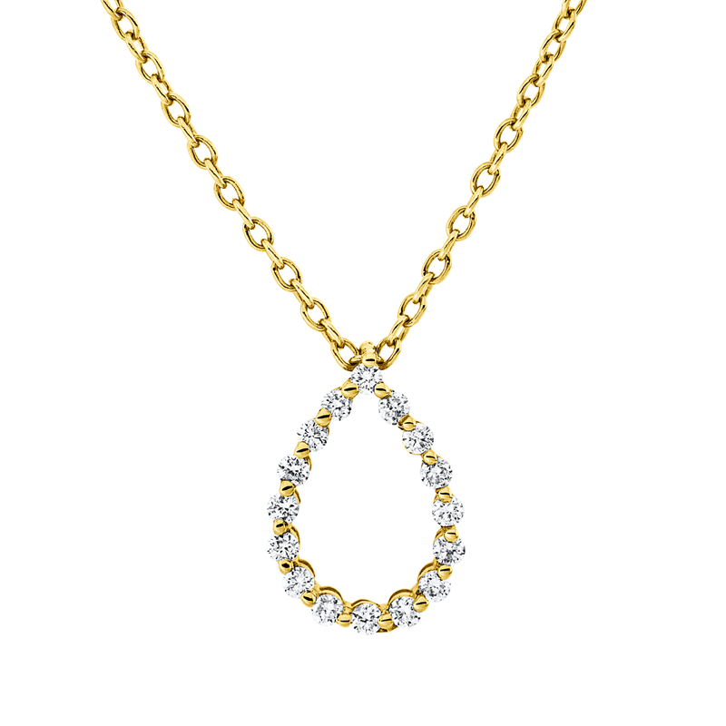 Collier 18 kt GG, 16 Brill. 0,17 ct, F/TW-si