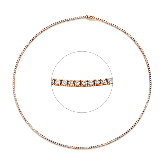 Collier 18 kt RG, 203 Brill. 3,00 ct, F/TW-si