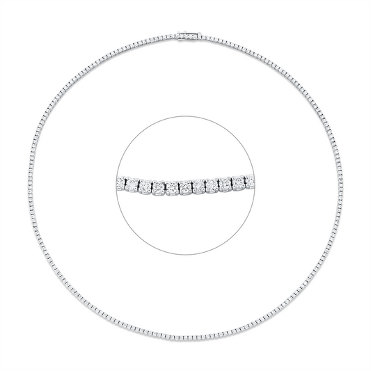 Collier 18 kt WG, 220 Brill. 4,10 ct, F-si