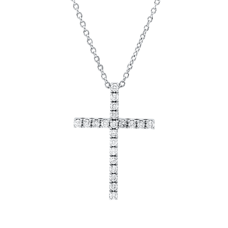 Collier 18 kt WG, 21 Brill. 0,38 ct, F-si
