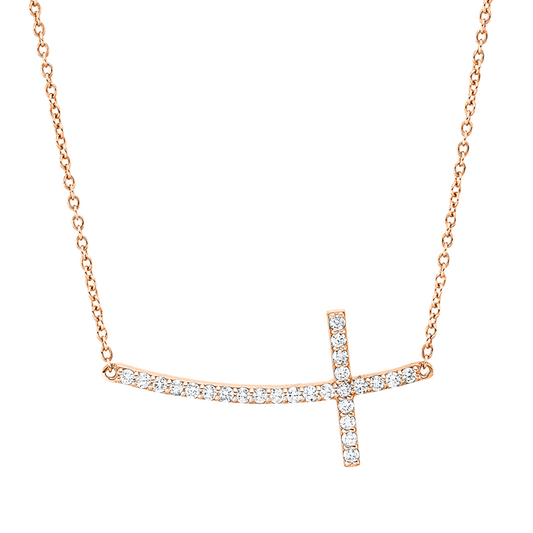 Collier 14 kt RG, 26 Brill. 0,34 ct-si