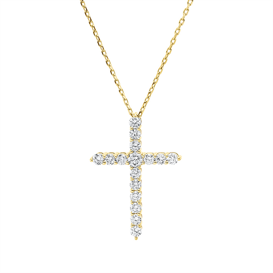 Collier 18 kt GG, 1 Brill. 0,10 ct, F-si, 15 Brill. 0,62 ct, F-si