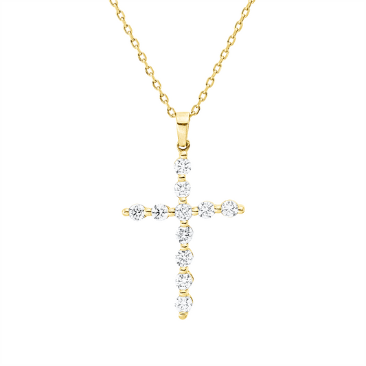 Collier 18 kt GG, 11 Brill. 0,50 ct, F-si