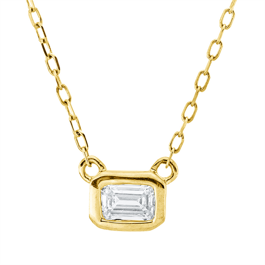 Collier 18 kt GG, mit ZÖ 40 cm + 42,5 cm, 1 Sm.schliff 0,17 ct, TW-si