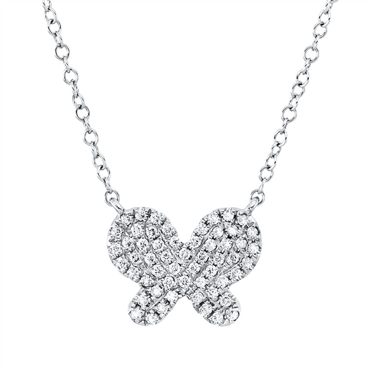 Collier 18 kt WG, mit ZÖ 40 cm + 42,5 cm, 56 Brill. 0,14 ct, TW-si