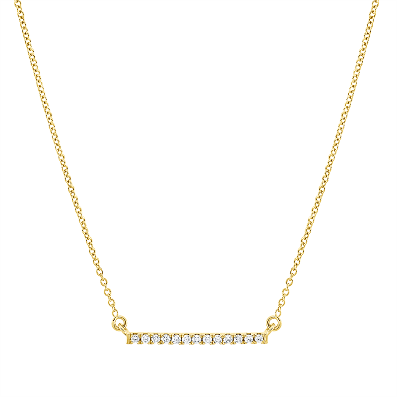 Collier 18 kt GG, 13 Brill. 0,05 ct, TW-si