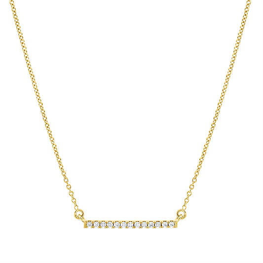 Collier 18 kt GG, 13 Brill. 0,05 ct, TW-si