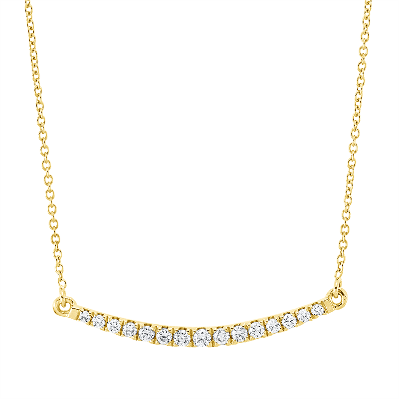 Collier 18 kt GG, 15 Brill. 0,11 ct, TW-si