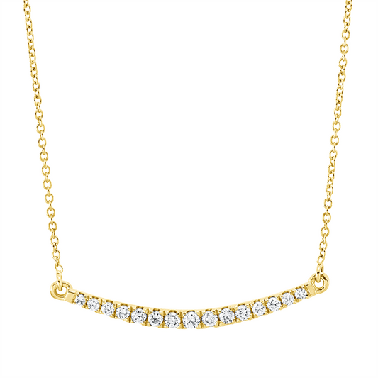 Collier 18 kt GG, 15 Brill. 0,11 ct, TW-si