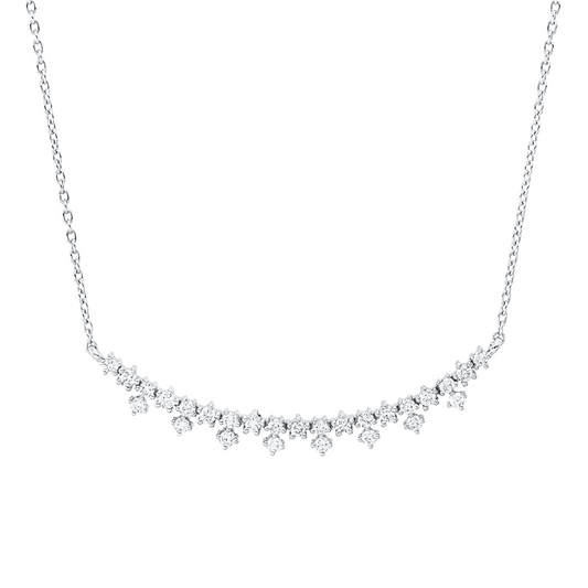 Collier 18 kt WG, 27 Brill. 0,48 ct, F-si