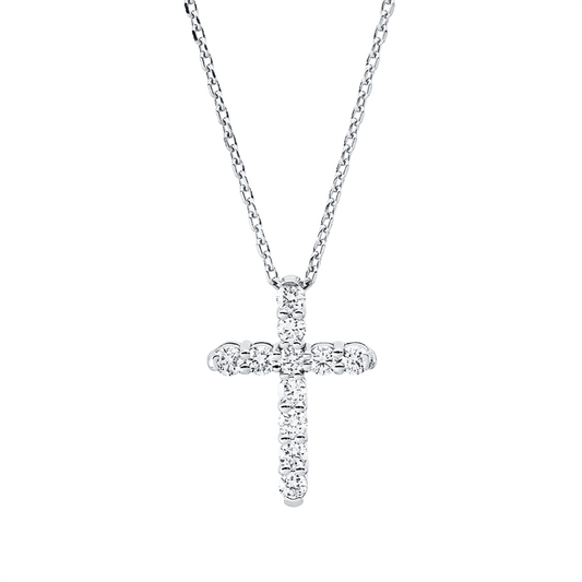 Collier 18 kt WG, 11 Brill. 0,33 ct, F-si