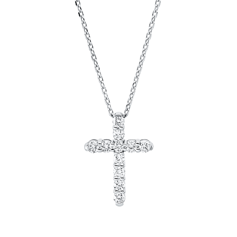 Collier 18 kt WG, 11 Brill. 0,33 ct, F-si