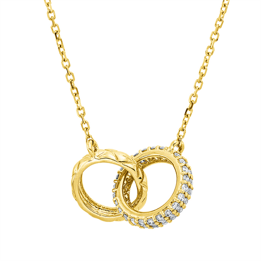 Collier 18 kt GG, 48 Brill. 0,18 ct, W-si