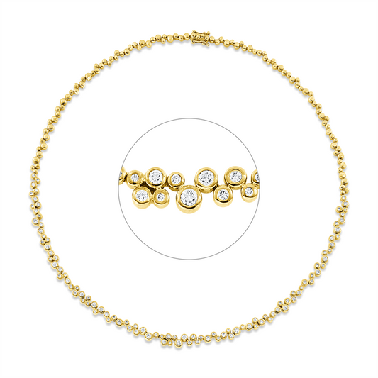 Collier 18 kt GG, 100 Brill. 2,63 ct, TW-si