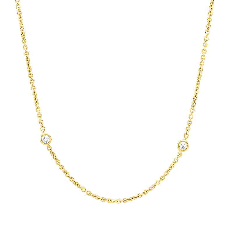 Collier 18 kt GG, 10 Brill. 0,23 ct, TW-si