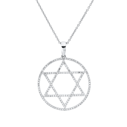 Collier 18 kt WG, mit Öse, 174 Dia. 0,44 ct, TW-si