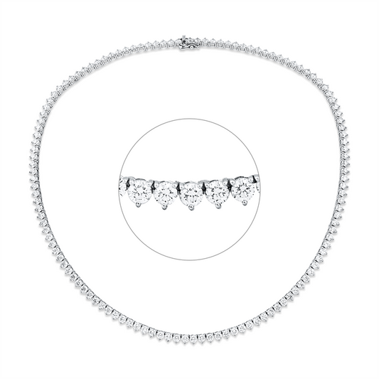Collier 18 kt WG, 124 Brill. 14,60 ct, F-vsi
