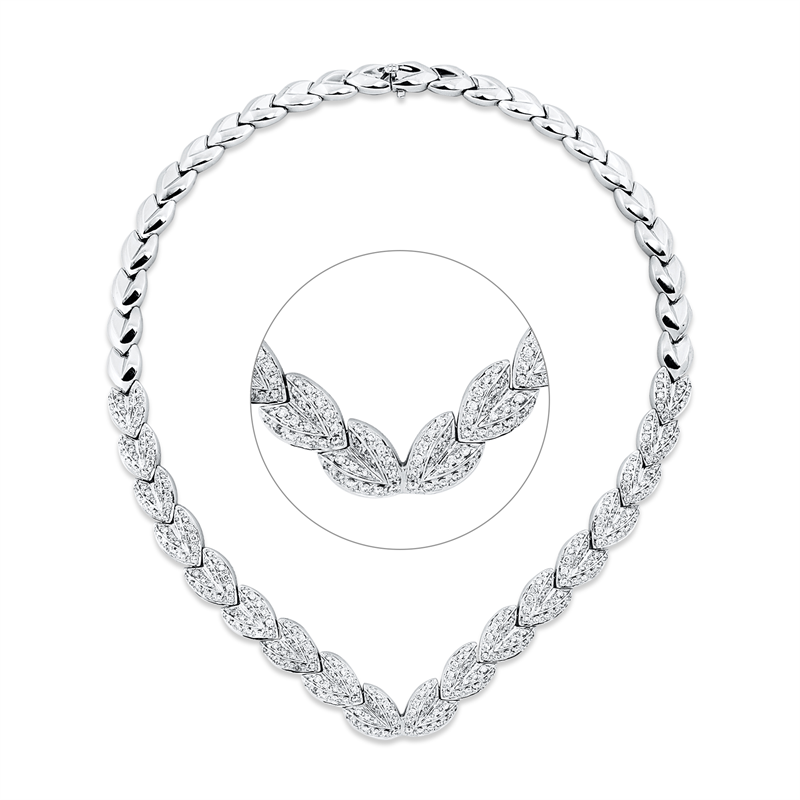 Collier 18 kt WG, 294 Brill. 5,00 ct, F-vsi