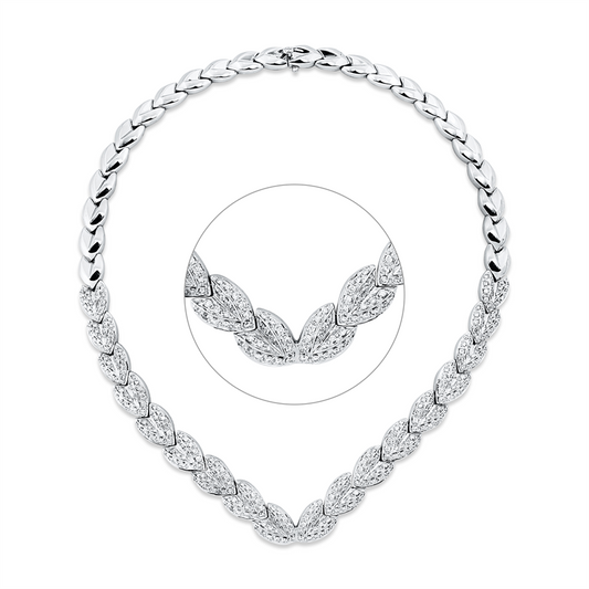 Collier 18 kt WG, 294 Brill. 5,00 ct, F-vsi