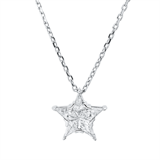 Collier 18 kt WG, mit ZÖ 40 cm, 5 Fant-Schl. 0,41 ct, F-vvs