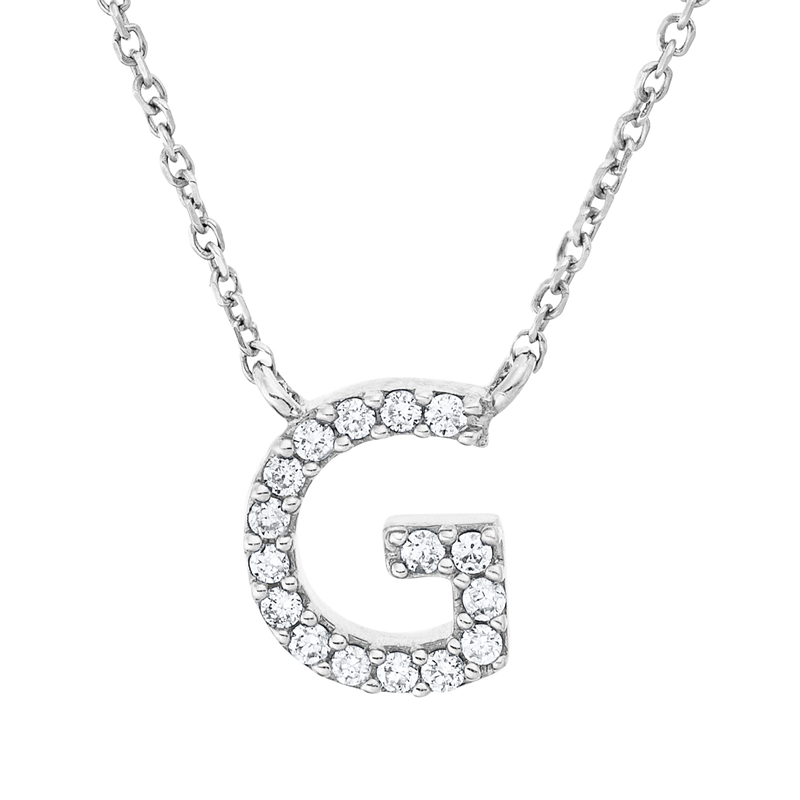 Collier 18 kt WG, 16 Brill. 0,06 ct, TW-pi