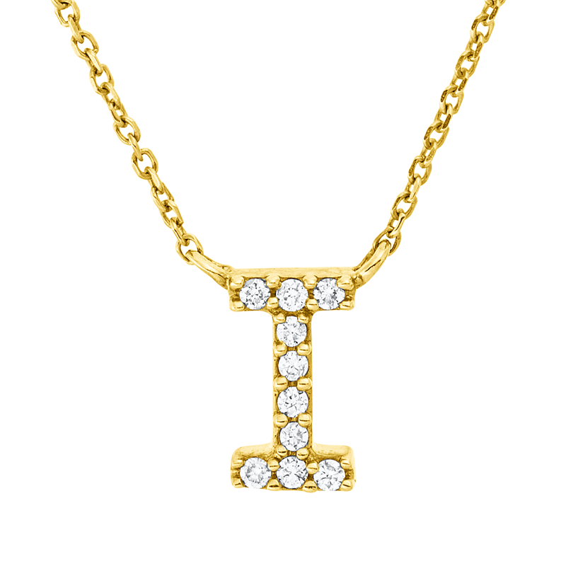 Collier 18 kt GG, 10 Brill. 0,04 ct, TW-pi