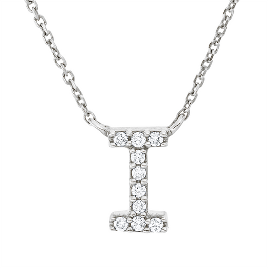 Collier 18 kt WG, 10 Brill. 0,04 ct, TW-pi