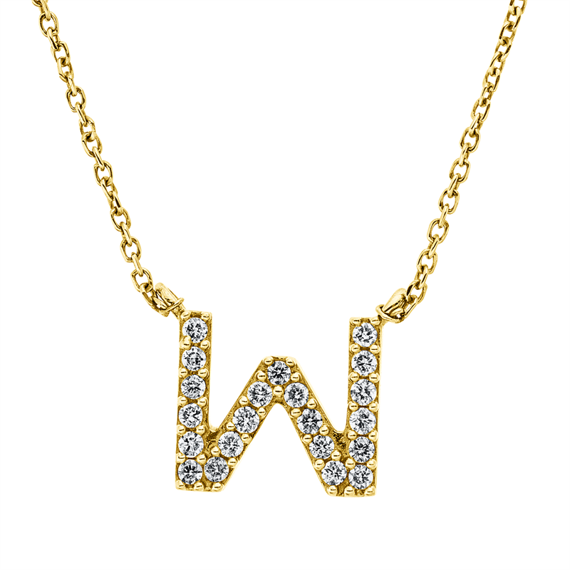 Collier 18 kt GG, 21 Brill. 0,08 ct, TW-pi