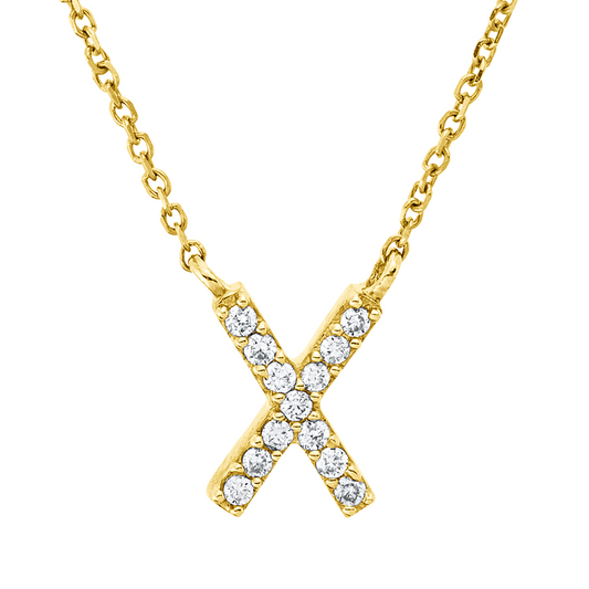 Collier 18 kt GG, 13 Brill. 0,04 ct, TW-pi