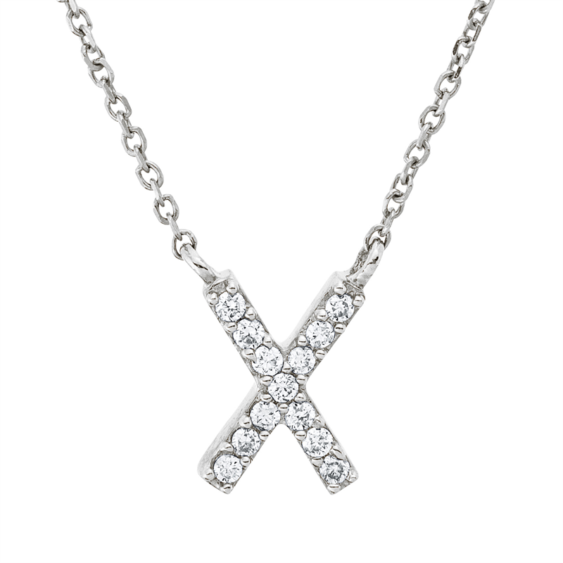 Collier 18 kt WG, 13 Brill. 0,05 ct, TW-pi