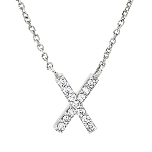 Collier 18 kt WG, 13 Brill. 0,05 ct, TW-pi