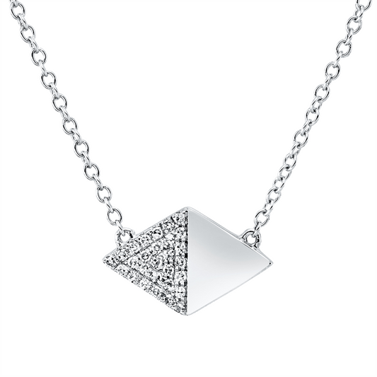 Collier 18 kt WG, mit ZÖ 43 cm + 40,6 cm, 28 Dia. 0,07 ct, TW-vsi/si