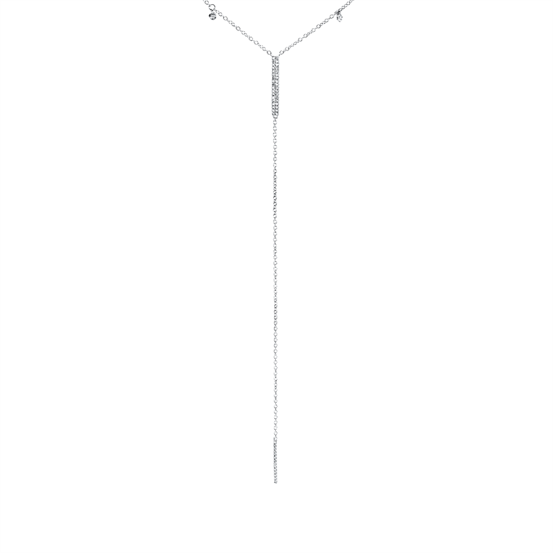 Collier 18 kt WG, 50 Dia. 0,13 ct, TW-si, 6 Brill. 0,06 ct, TW-si