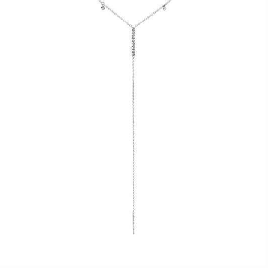 Collier 18 kt WG, 50 Dia. 0,13 ct, TW-si, 6 Brill. 0,06 ct, TW-si