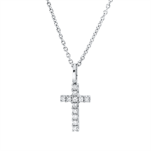 Collier 18 kt WG, 12 Brill. 0,07 ct, TW-pi