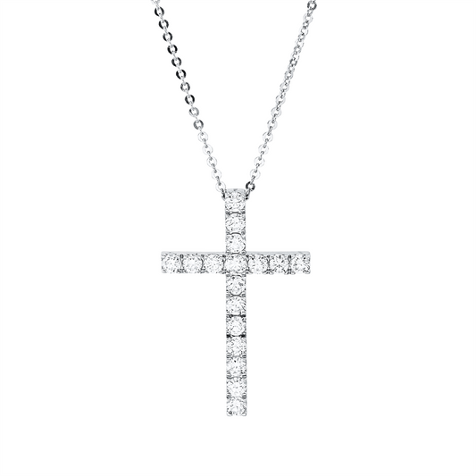 Collier 18 kt WG, 17 Brill. 0,86 ct, TW-pi