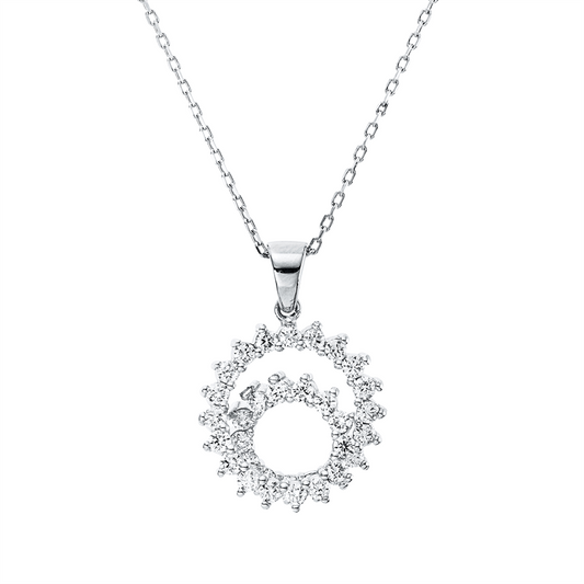 Collier 18 kt WG, 33 Brill. 0,47 ct, F-si