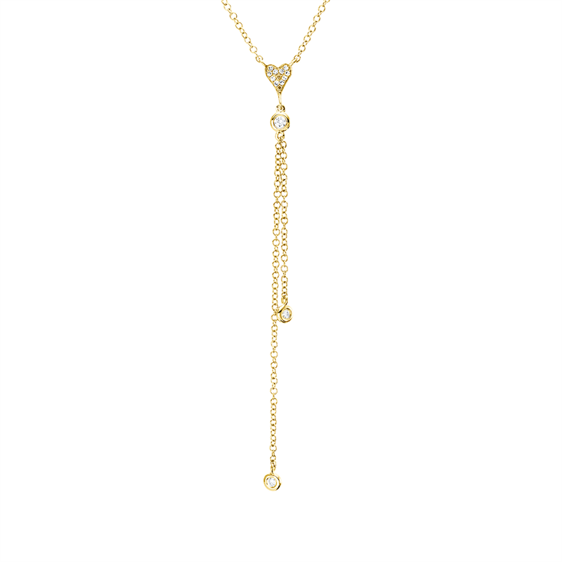 Collier 18 kt GG, mit ZÖ 38 cm + 40 cm, 12 Dia. 0,06 ct, F-vsi/si, 3 Brill. 0,03 ct, F-vsi/si