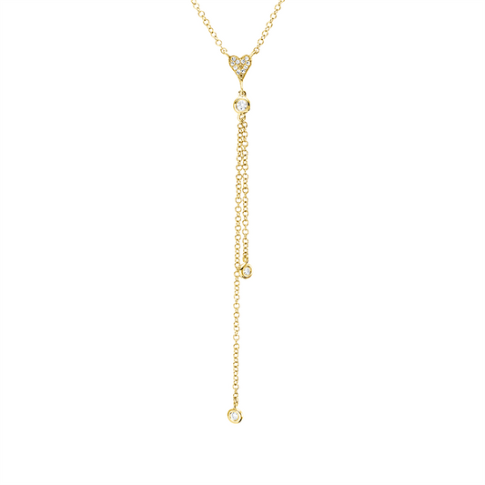 Collier 18 kt GG, mit ZÖ 38 cm + 40 cm, 12 Dia. 0,06 ct, F-vsi/si, 3 Brill. 0,03 ct, F-vsi/si