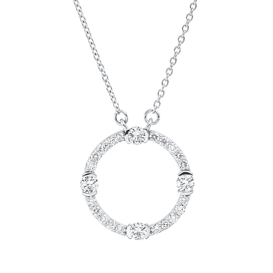 Collier 18 kt WG, 24 Brill. 0,48 ct, TW-si