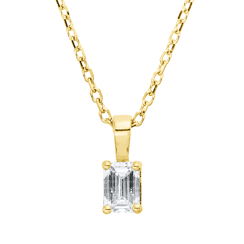 Collier 18 kt GG, mit ZÖ 40 cm, 42cm, 1 Sm.schliff 0,20 ct, TW-si