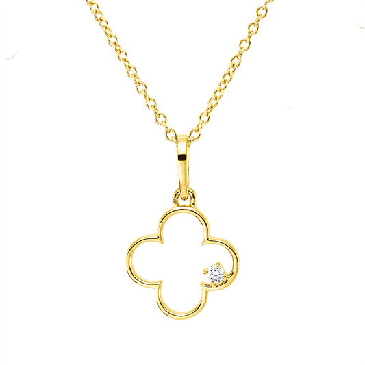 Collier 18 kt GG, mit ZÖ 40 cm, 42,5cm, 1 Brill. 0,02 ct, TW-si