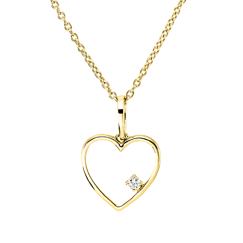 Collier 18 kt GG, mit ZÖ 40 cm, 42,5cm, 1 Brill. 0,02 ct, TW-si
