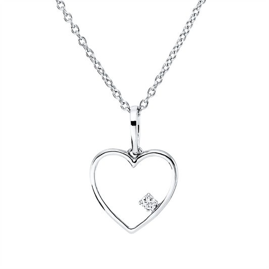 Collier 18 kt WG, mit ZÖ 40 cm, 42,5cm, 1 Brill. 0,02 ct, TW-si