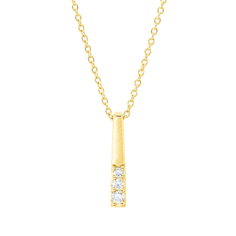 Collier 18 kt GG, mit ZÖ 40 cm,42,5cm, 1 Brill. 0,04 ct, TW-si, 2 Brill. 0,04 ct, TW-si