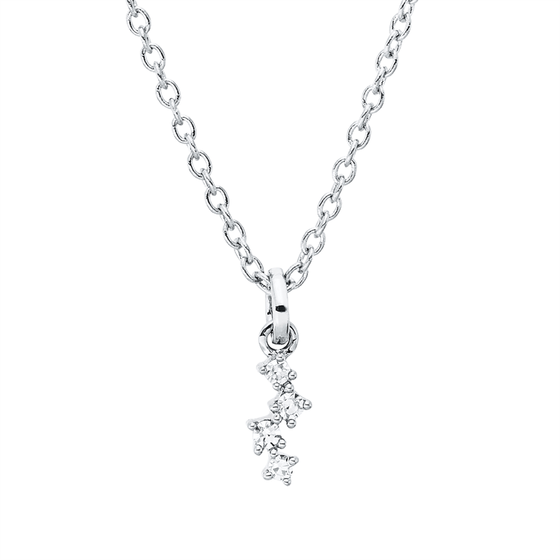 Collier 18 kt WG, 4 Dia. 0,02 ct, TW-si