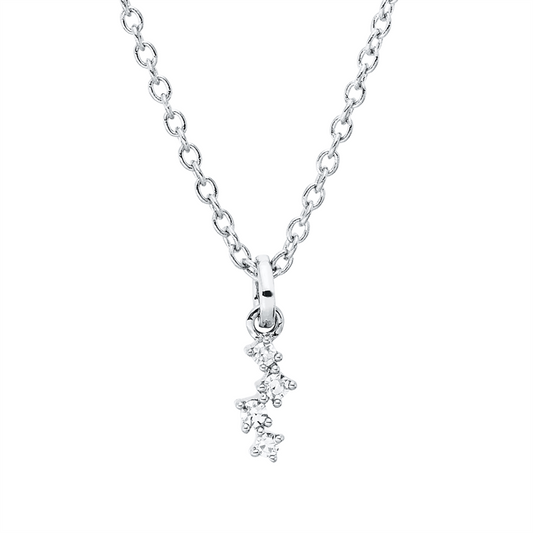 Collier 18 kt WG, 4 Dia. 0,02 ct, TW-si